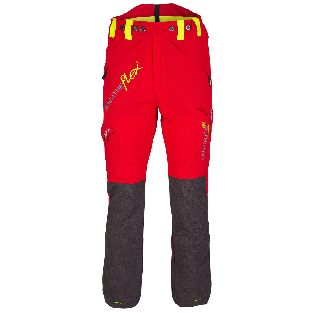 AT4010 Breatheflex Chainsaw Pants Design A Class 1 - Red - Arbortec US