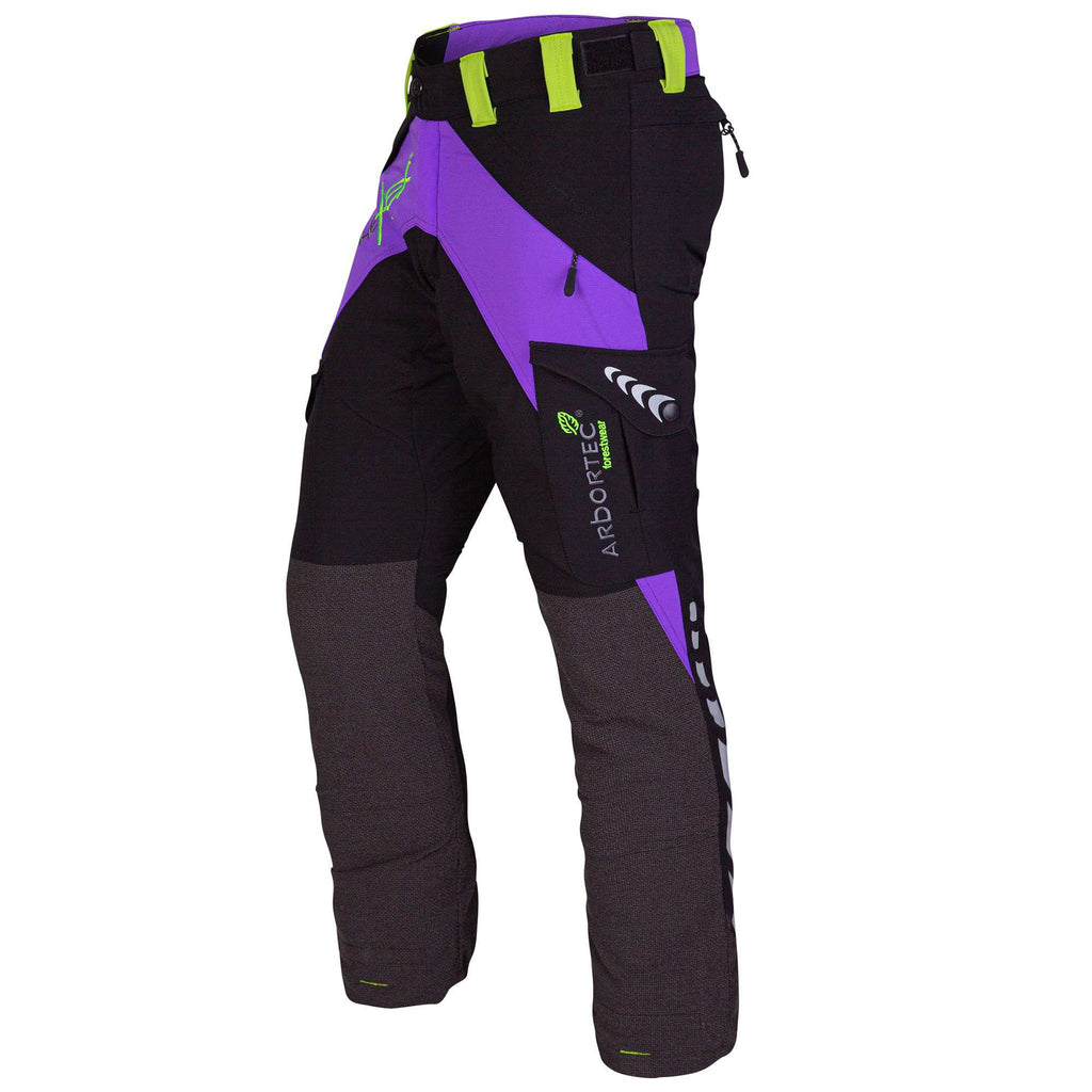 AT4010(F) Breatheflex Chainsaw Pants Female Design A Class 1 - Purple - Arbortec US