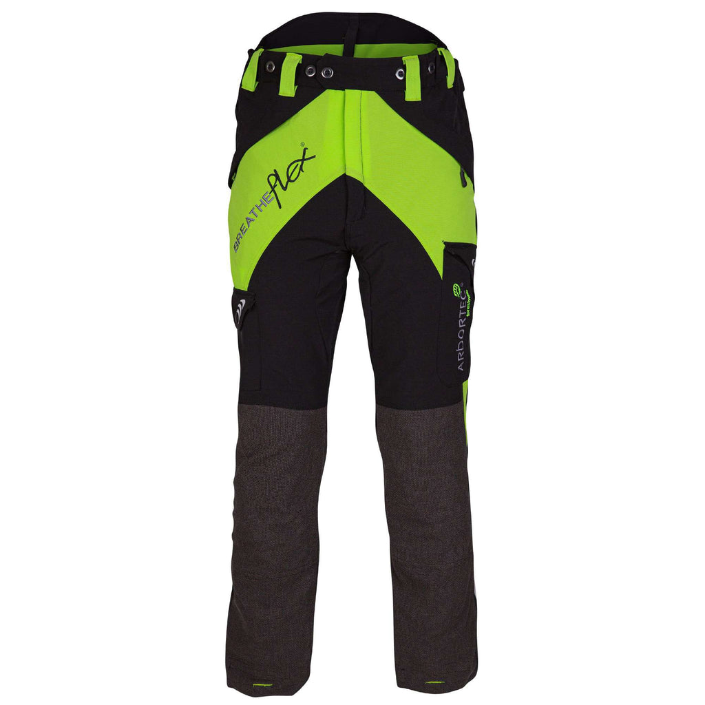 AT4015 Breatheflex Chainsaw Pants Design A Plus Class 1 - Lime - Arbortec US