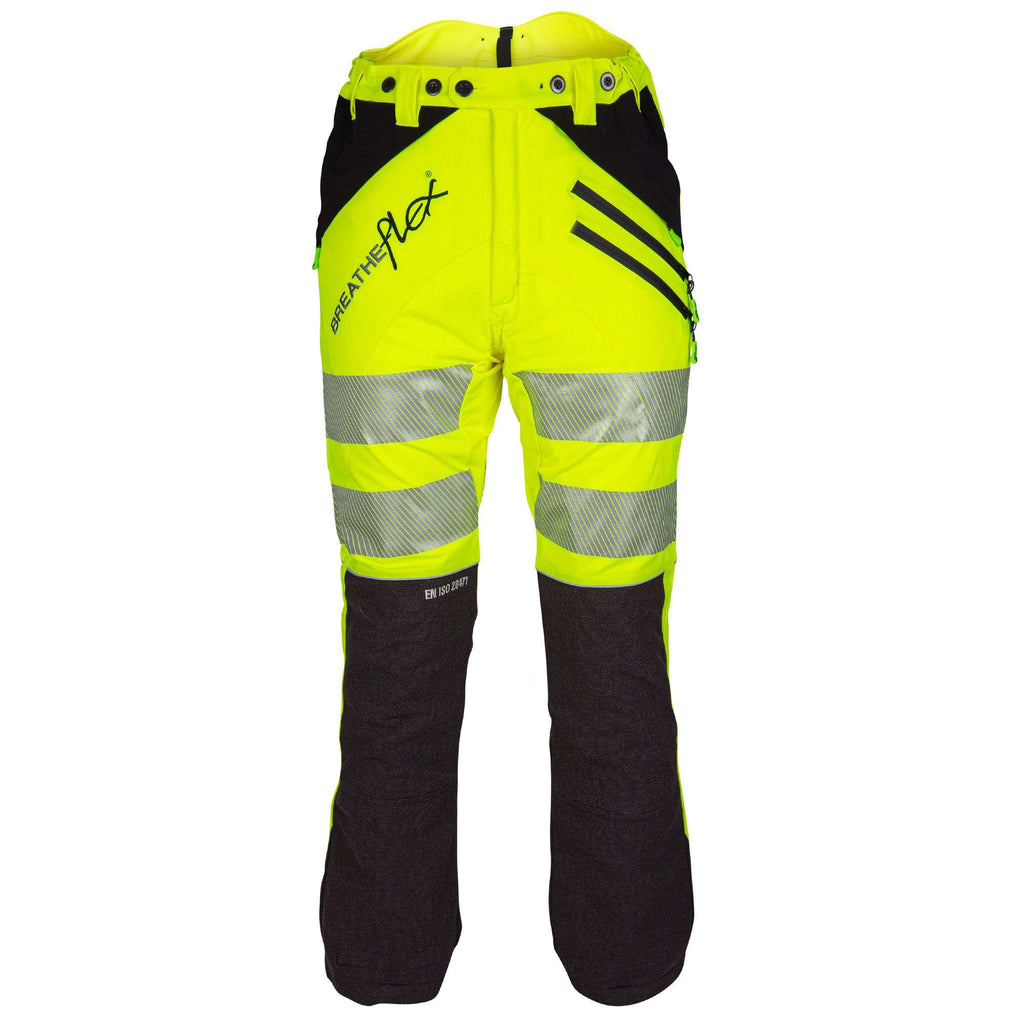 AT4050 Breatheflex Design Chainsaw Pants C Class 1 - Hi-Viz Yellow/Kevlar - Arbortec US