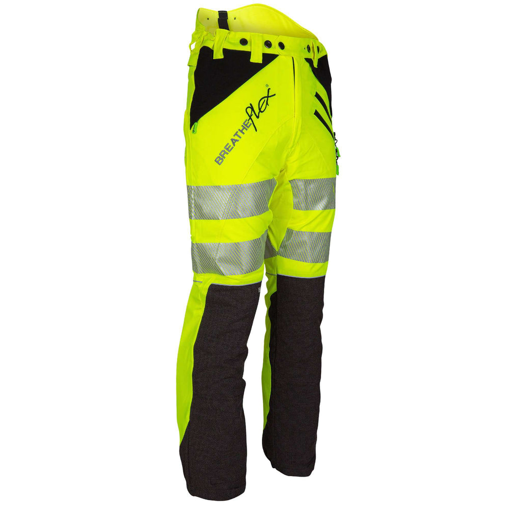 AT4050 Breatheflex Design Chainsaw Pants C Class 1 - Hi-Viz Yellow/Kevlar - Arbortec US