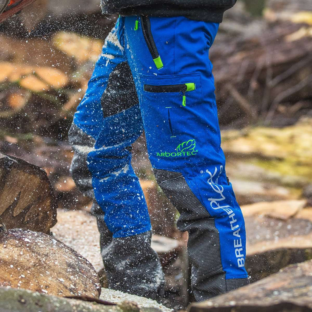 AT4060 Breatheflex Pro Chainsaw Pants Design A Class 1 - Blue - Arbortec US