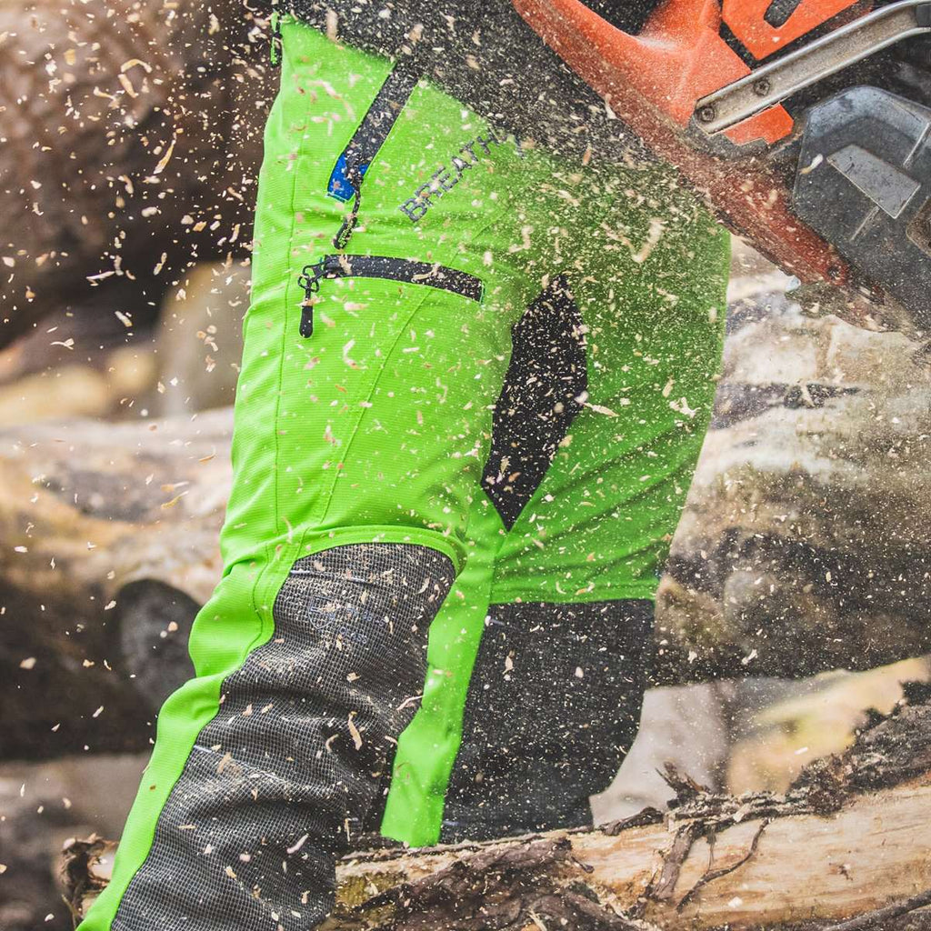 AT4060 Breatheflex Pro Chainsaw Pants Design A Class 1 - Lime - Arbortec US