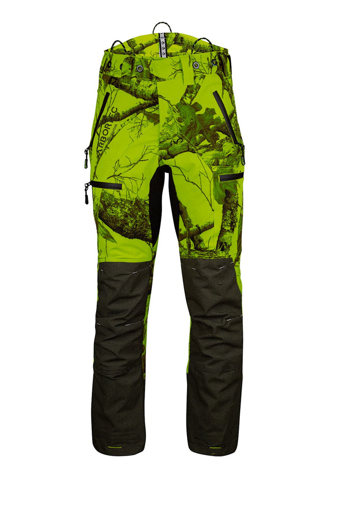 AT4060 UL - Breatheflex Pro Realtree Chainsaw Trousers Design A/Class 1 - Lime - Arbortec US