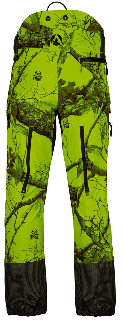 AT4060 UL - Breatheflex Pro Realtree Chainsaw Trousers Design A/Class 1 - Lime - Arbortec US