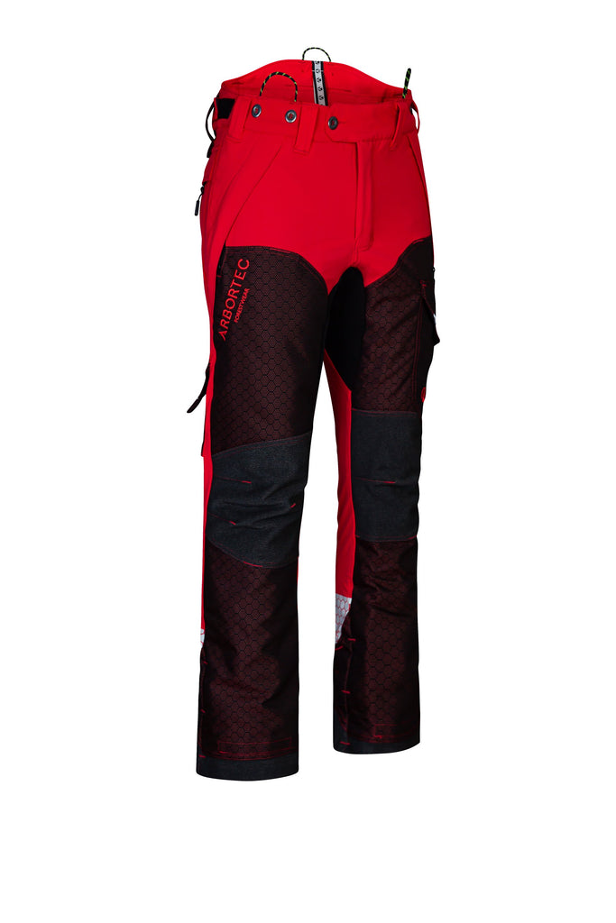 AT4080 - Arbortec Deep Forest Chainsaw Pants Design A/Class 1 - Red - Arbortec US