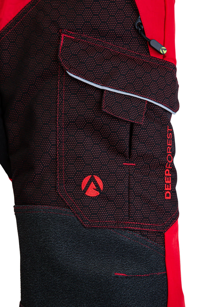AT4090 - Arbortec Deep Forest Chainsaw Pants Design C/Class 1 - Red - Arbortec US