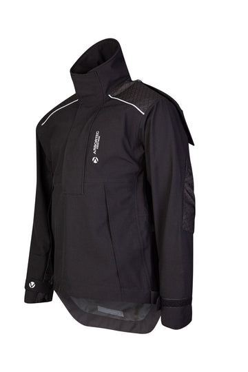 AT4460 - Heavy Duty Half Zip Breathedry® Rain Jacket - Black - Arbortec US