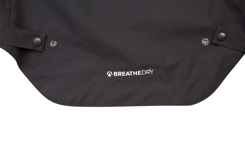 AT4460 - Heavy Duty Half Zip Breathedry® Rain Jacket - Black - Arbortec US