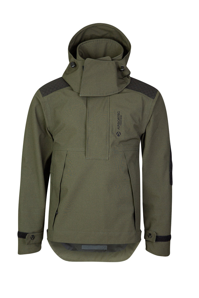 AT4460 - Heavy Duty Half Zip Breathedry® Rain Jacket - Olive - Arbortec US