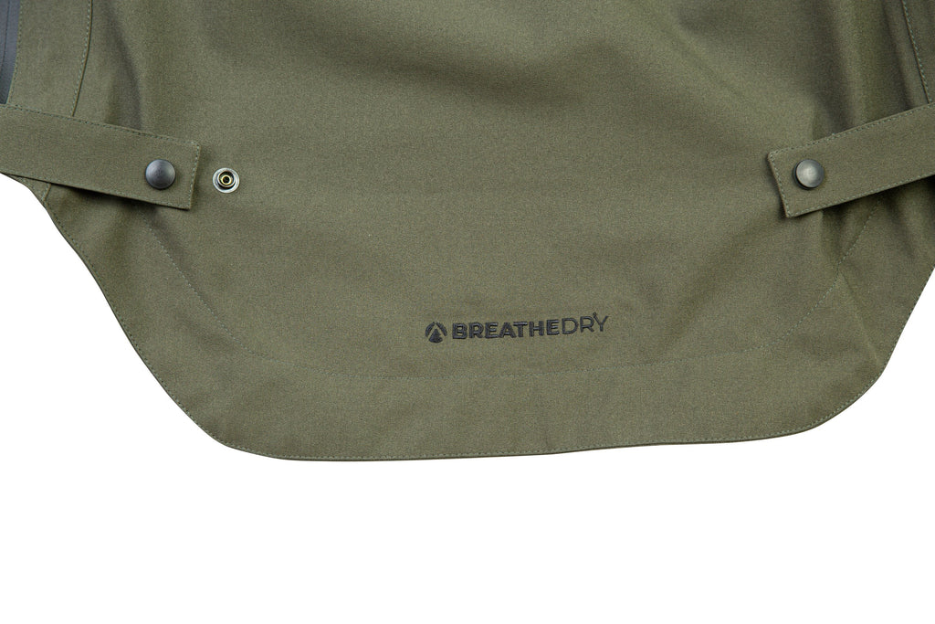AT4460 - Heavy Duty Half Zip Breathedry® Rain Jacket - Olive - Arbortec US