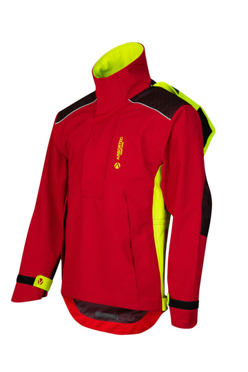 AT4460 - Heavy Duty Half Zip Breathedry® Rain Jacket - Red - Arbortec US