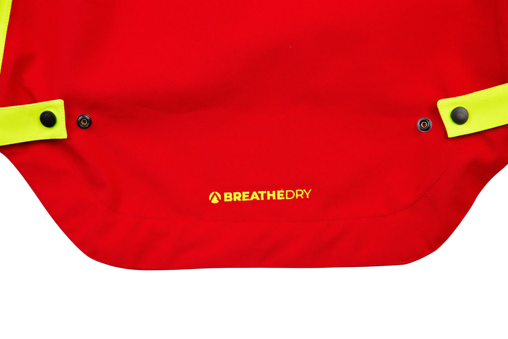 AT4460 - Heavy Duty Half Zip Breathedry® Rain Jacket - Red - Arbortec US