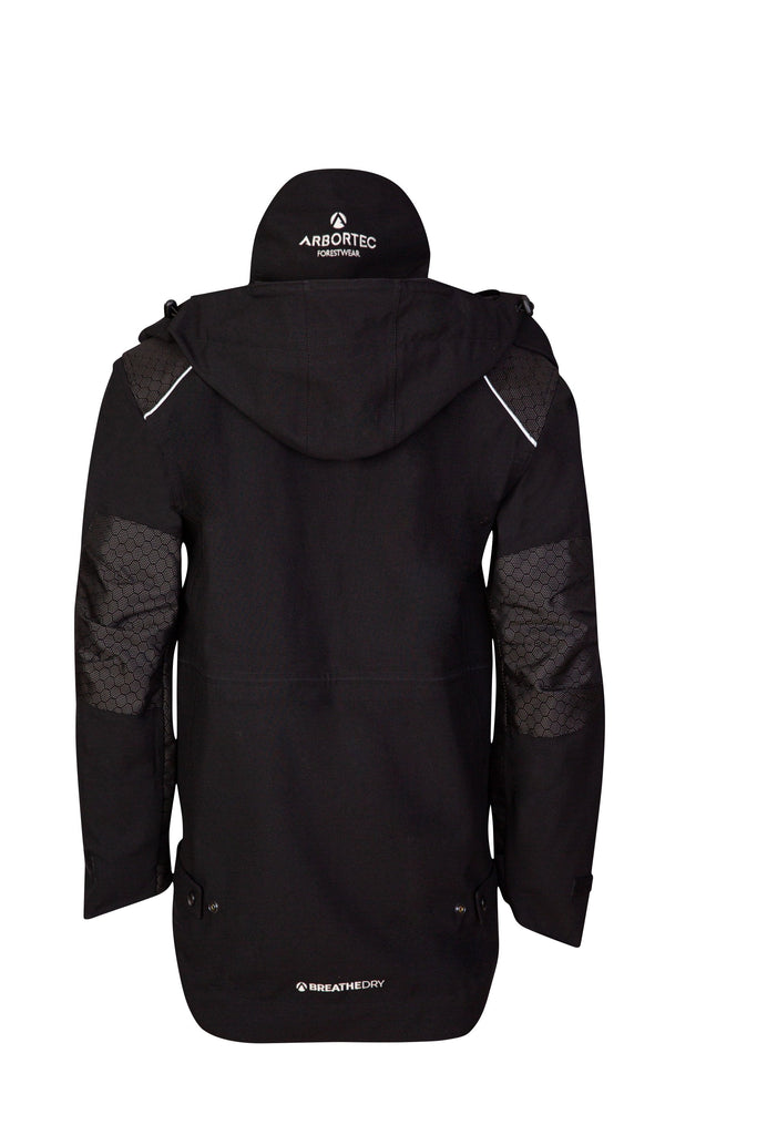 AT4480 - Heavy Duty Full Zip Breathedry® Rain Jacket - Black - Arbortec US