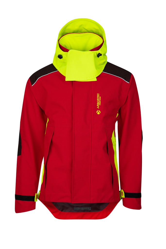 AT4480 - Heavy Duty Full Zip Breathedry® Rain Jacket - Red - Arbortec US