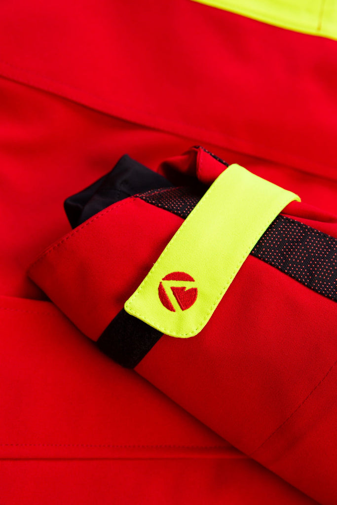 AT4480 - Heavy Duty Full Zip Breathedry® Rain Jacket - Red - Arbortec US