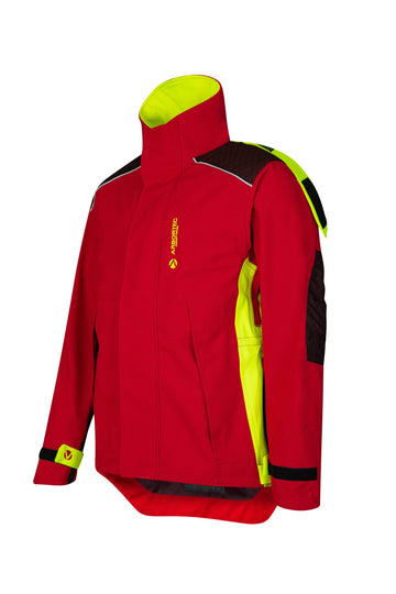 AT4480 - Heavy Duty Full Zip Breathedry® Rain Jacket - Red - Arbortec US