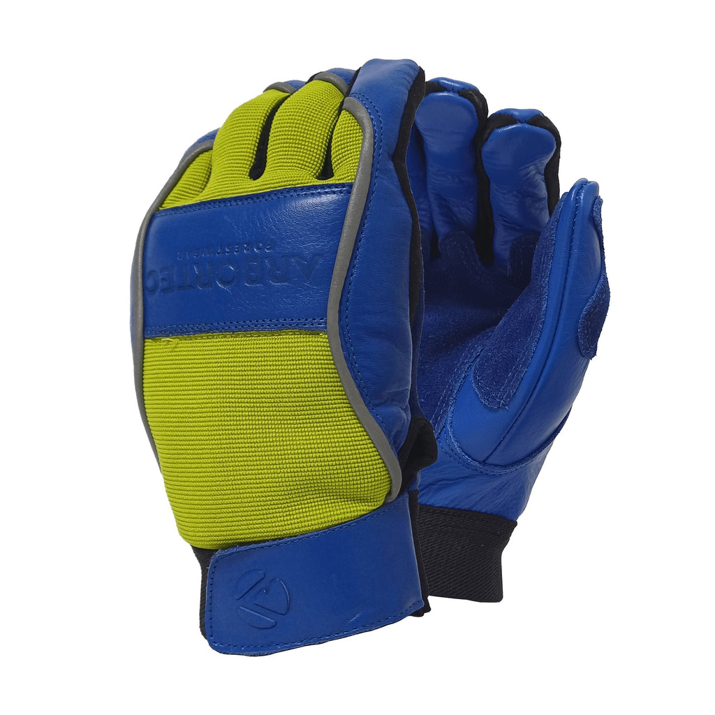 AT875 Arbortec Chainsaw Gloves Blue/Lime - Arbortec US