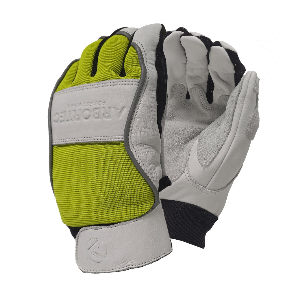 AT875 Arbortec Chainsaw Gloves Lime/White - Arbortec US