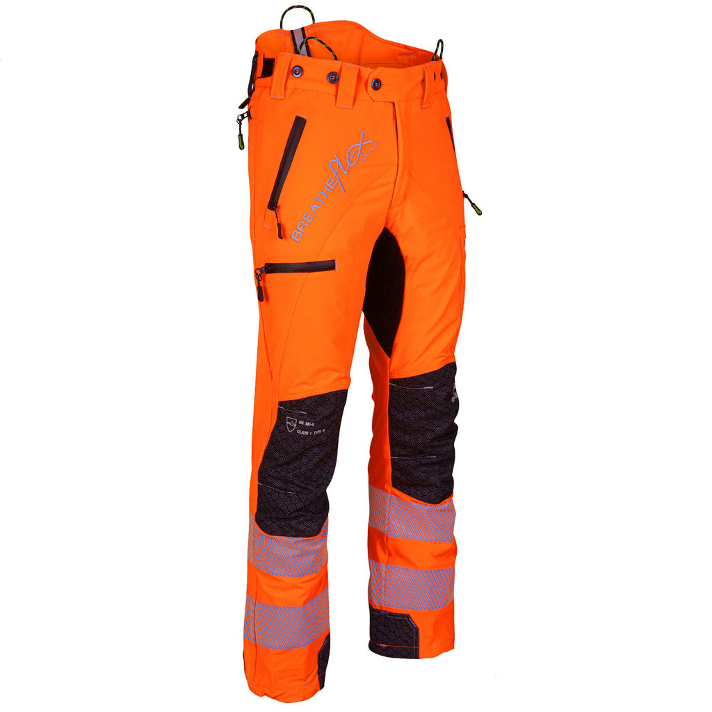 ATHV4060 Breatheflex Pro Chainsaw Pants Design A Class 1 - Hi-Viz Orange - Arbortec US