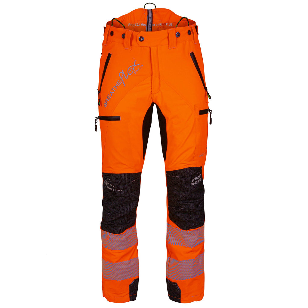 ATHV4060 Breatheflex Pro Chainsaw Pants Design A Class 1 - Hi-Viz Orange - Arbortec US