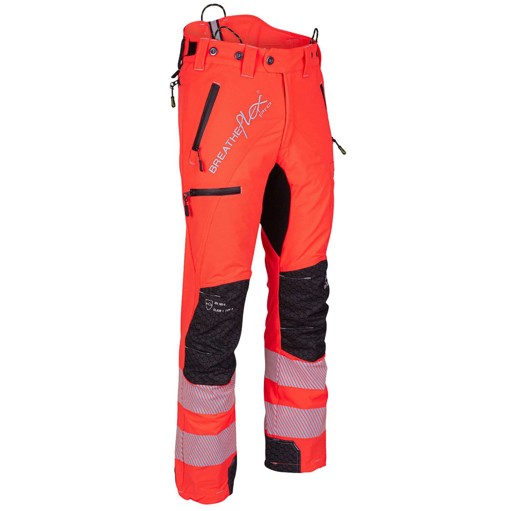 ATHV4070 Breatheflex Pro Chainsaw Pants Design C Class 1 - Hi-Viz Orange - Arbortec US