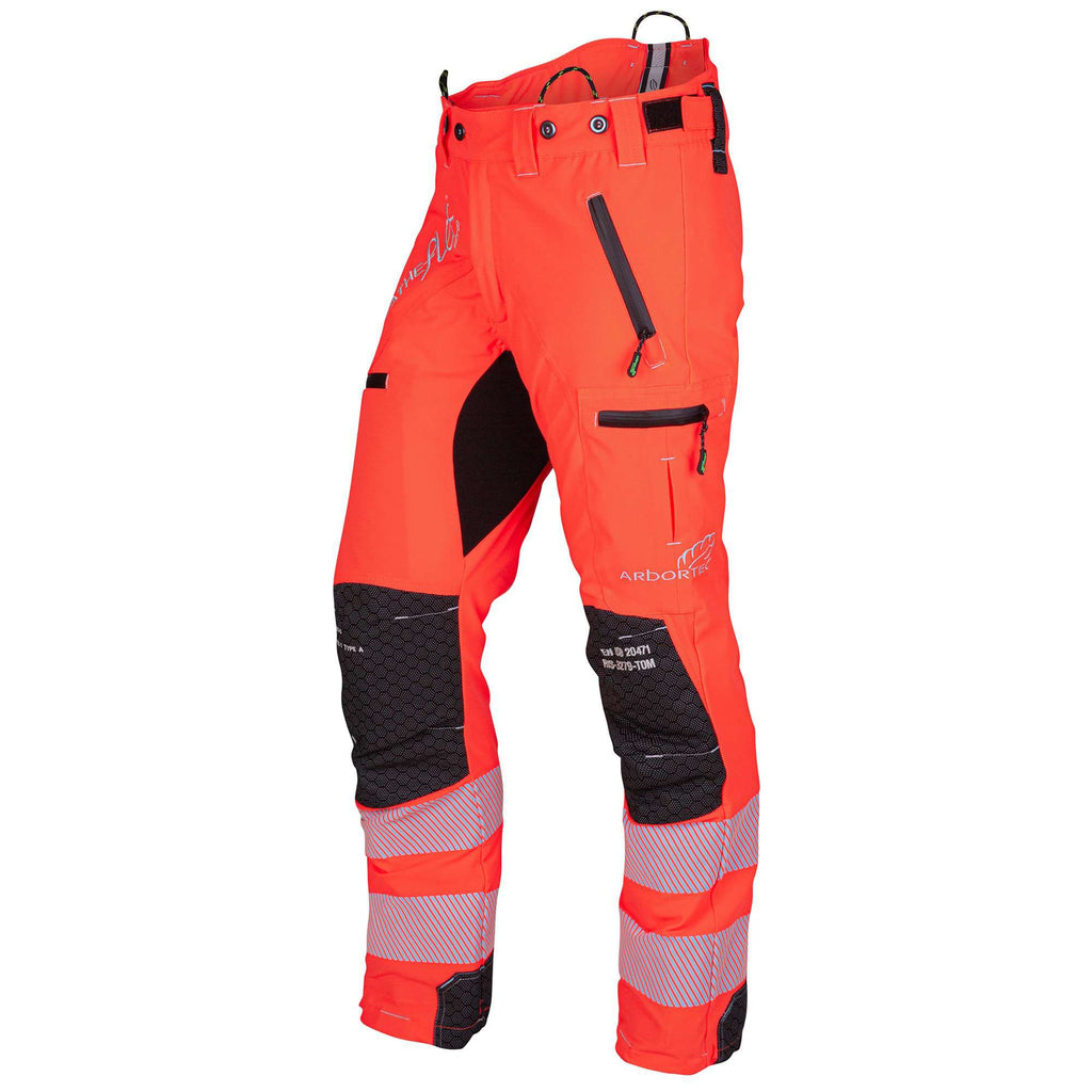 ATHV4070 Breatheflex Pro Chainsaw Pants Design C Class 1 - Hi-Viz Orange - Arbortec US