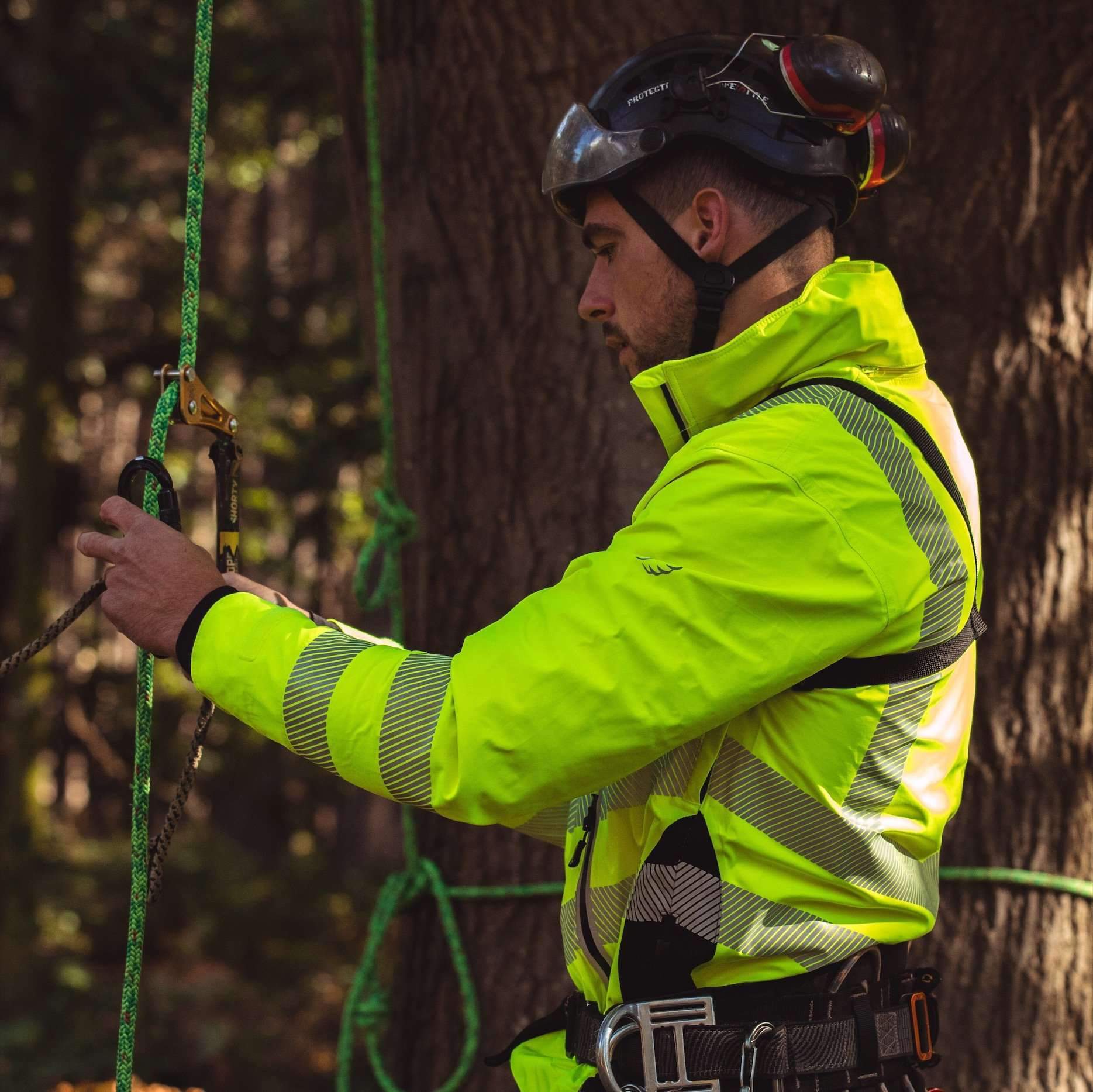 Arbortec BreatheDry Hi Viz Rain Jacket Yellow Arbortec US In Stock