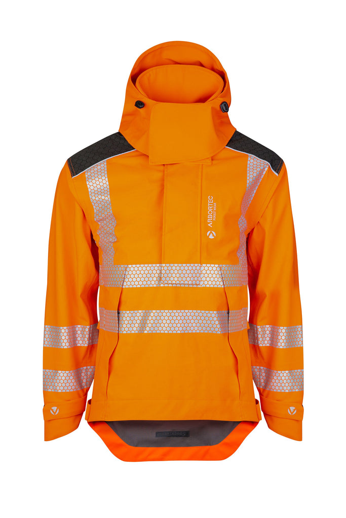 ATHV4460 - Heavy Duty Half Zip Breathedry® Rain Jacket - Orange - Arbortec US