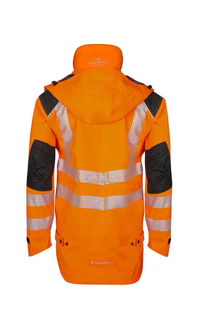 ATHV4460 - Heavy Duty Half Zip Breathedry® Rain Jacket - Orange - Arbortec US