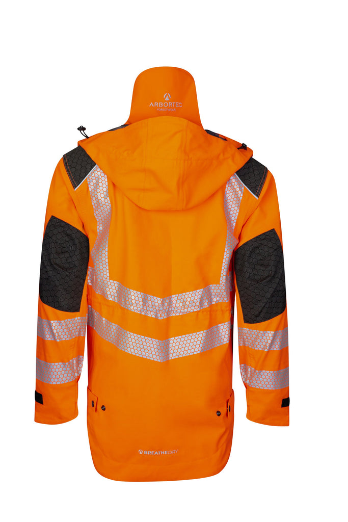 ATHV4480 - Heavy Duty Full Zip Breathedry® Rain Jacket - Orange - Arbortec US