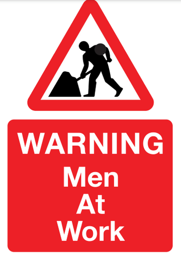 SS0010 Corex Safety Sign - Warning Men At Work - Arbortec US