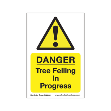 SS0040 Corex Safety Sign - Tree Felling In Progress - Arbortec US