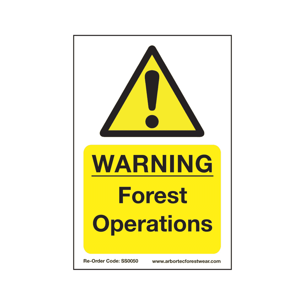 SS0050 Corex Safety Sign - Warning Forest Operations - Arbortec US