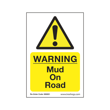 SS0051 Corex Safety Sign - Warning Mud On Road - Arbortec US