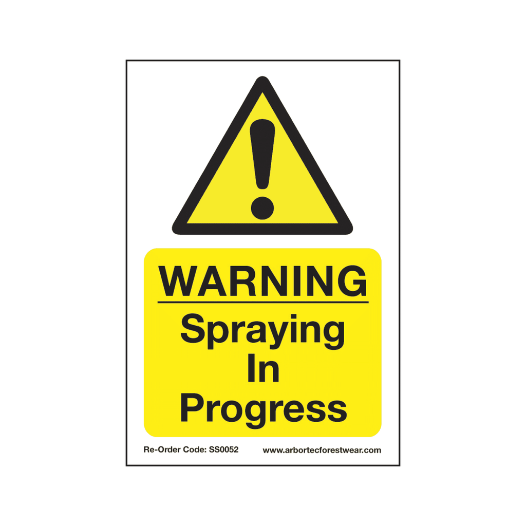 SS0052 Corex Safety Sign - Warning Spraying in Progress - Arbortec US