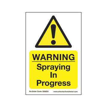 SS0052 Corex Safety Sign - Warning Spraying in Progress - Arbortec US