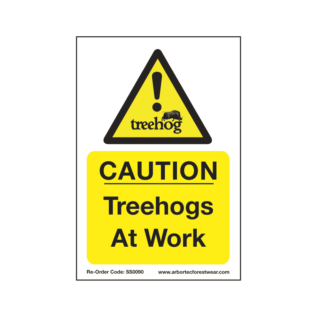 SS0090 Corex Safety Sign - Caution Treehogs At Work - Arbortec US