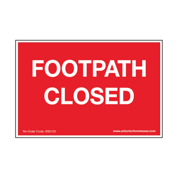 SS0120 Corex Safety Sign - Footpath Closed - Arbortec US