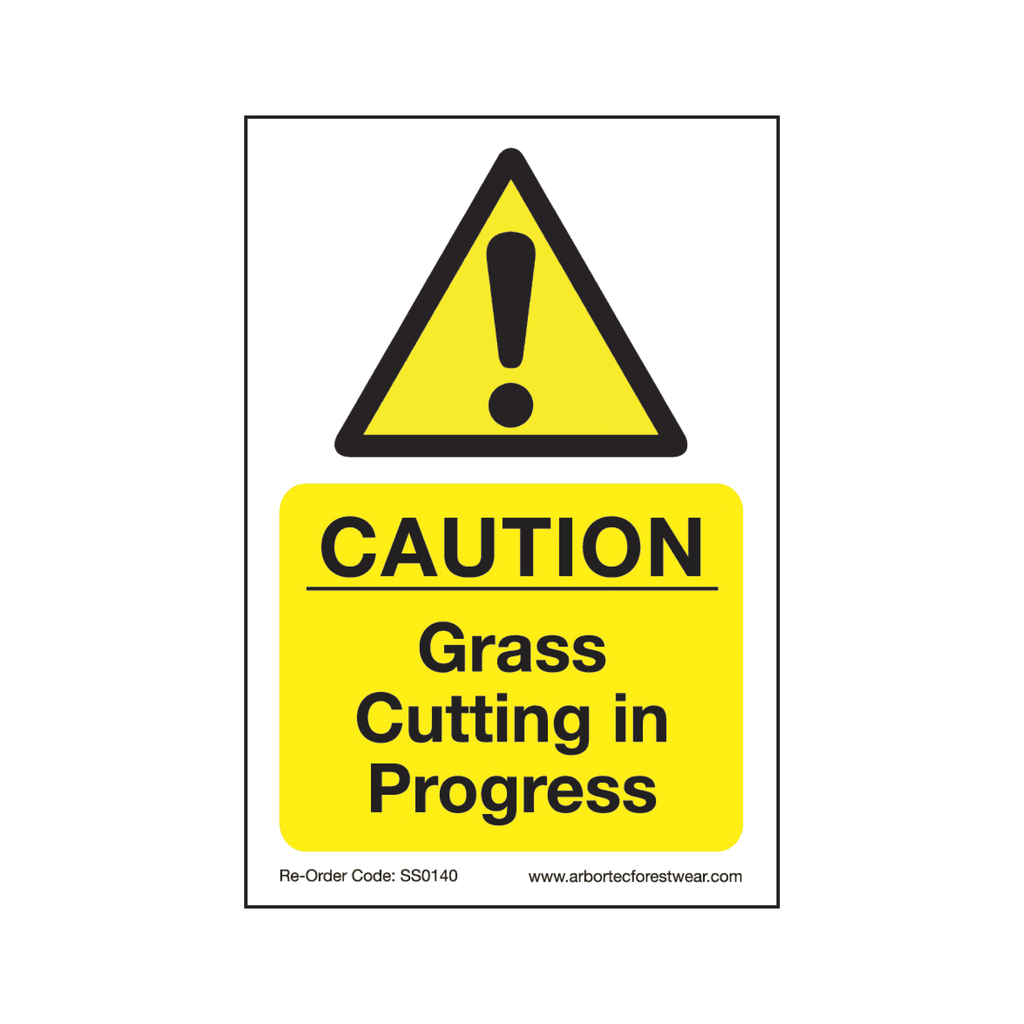 SS0140 Corex Safety Sign - Grass Cutting in Progress - Arbortec US