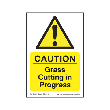 SS0140 Corex Safety Sign - Grass Cutting in Progress - Arbortec US